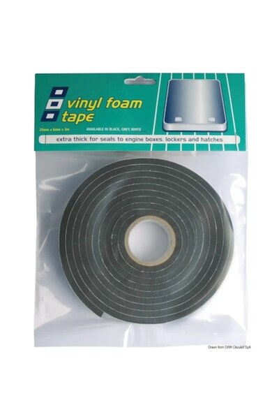 TNG Outdoor Bandă adezivă marină PSP PVC, grosime 6 mm, lățime 25 mm, lungime...