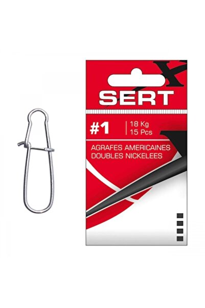 OEM Double American Snap Clips, 15 pcs, Stainless Steel, for Predator Fishing