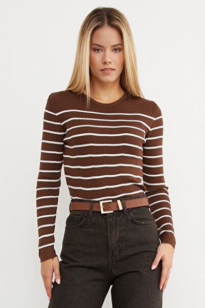 Fulla Moda سترة تريكو مخططة