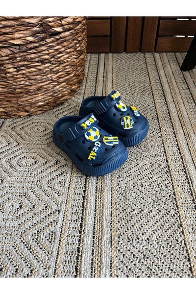 İpek Girls Boys Cross Jibbitz Fancy Gift Closed Front Garden Pool Daily Sandals Slippers