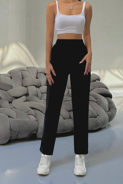 BİKELİFE Women's High Waist Linen Carrot Pants