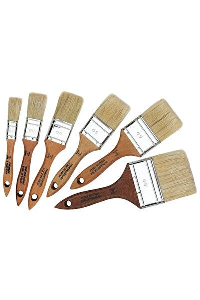 GFN Professional Brush with Blonde Bristles, Walnut Wood Handle