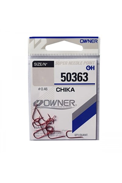 Mimteam Owner Hooks 50363 Chika, Blade, No. 14, Red, 12 Pieces