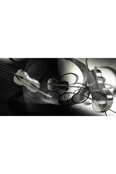 GRELYS PRINT Tablou Canvas, Muzica de Vioara, 80 x 40 cm, Rama Lemn, Multicolor