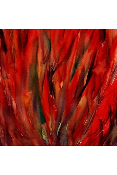 GRELYS PRINT Tablou Canvas, Rosu, 70 x 70 cm, Rama lemn, Multicolor