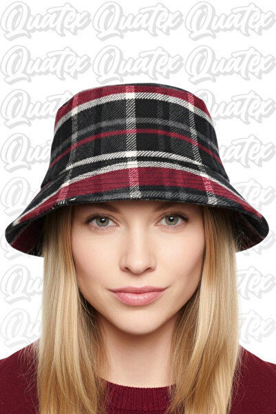 QUATEX Cashmere Fabric Bucket Hat - 100% Cashmere Fabric Unisex Model
