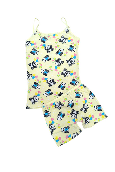 elmas kids Girls' 100% Cotton Undershirt Boxer Set