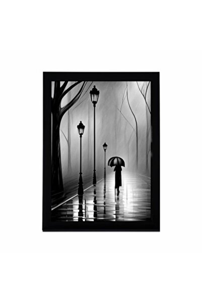 GRELYS PRINT Pictură pe pânză cu ramă, Femeie, Singurătate, 20 x 30 cm, Impri...