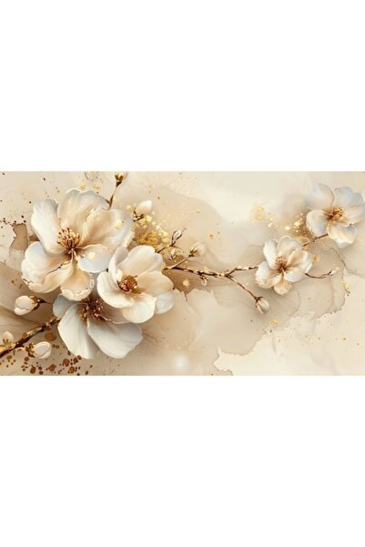 GRELYS PRINT Pictură pe pânză Magnolie Gold Regal, 90 x 50 cm