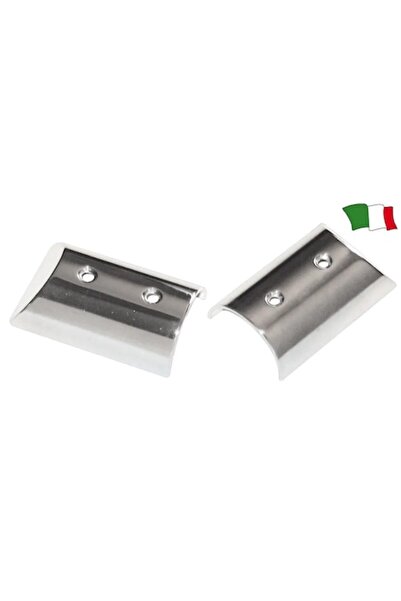 GFN Capac de capăt din alamă cromată pentru profile de protecție, 37x65x19 mm