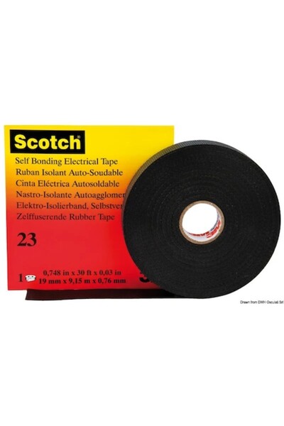 TNG Outdoor Bandă izolatoare autoamalgamantă 3M, neagră, 19 mm x 9 m