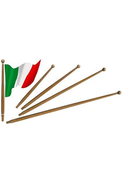 GFN Suport pentru steag din lemn de tec, lungime 65 cm, diametru bază 25 mm