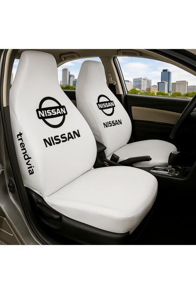 trivexa Nissan Compatible Combed Cotton Front and Rear Seat Cover Set - Auto Service Cover Set