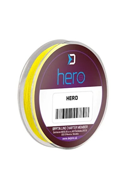 DELPHİN Fir de pescuit HERO 8 Galben Fluo, Diametru 0,50 mm, 10-15 m