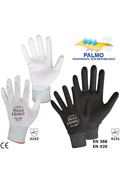 TNG Outdoor Elastic Gloves White, Size XL with Polyurethane Palm