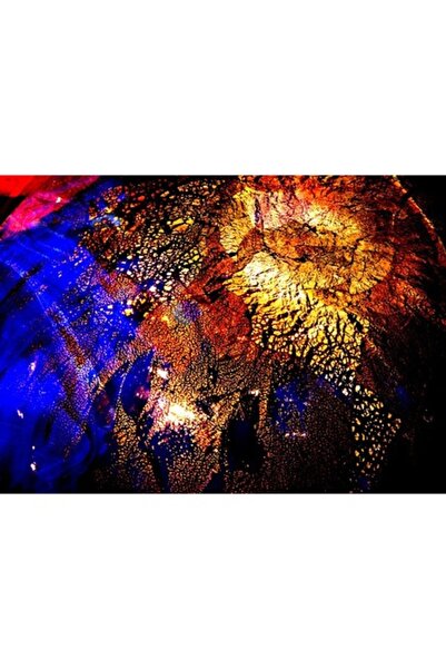 GRELYS PRINT Tablou Canvas, Culori Abstracte 3, 70 x 50 cm, Ramă din lemn, Mu...