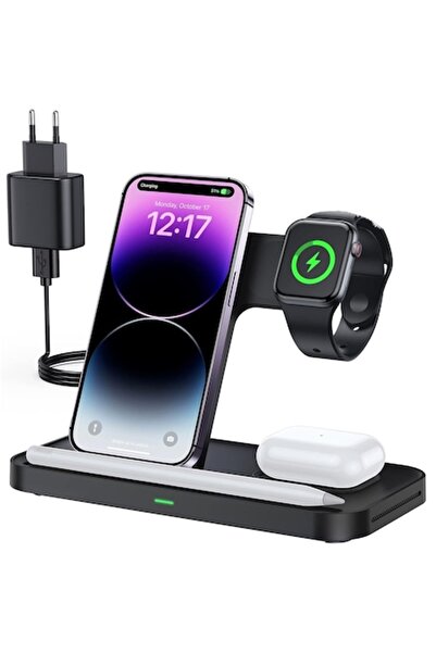 Utopia Stație de încărcare premium 4 în 1 LK, încărcare inductivă rapidă wire...