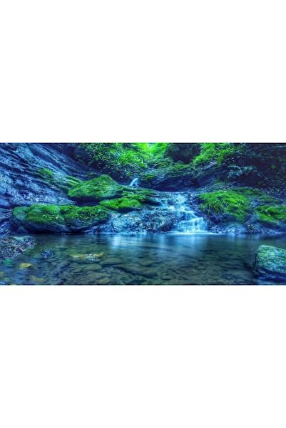 GRELYS PRINT Pictură pe pânză, Apă de munte, 80 x 40 cm, Ramă din lemn, Multi...