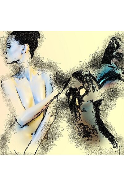 GRELYS PRINT Pictură pe pânză, Lumini și umbre, 70 x 70 cm, Ramă din lemn, Mu...