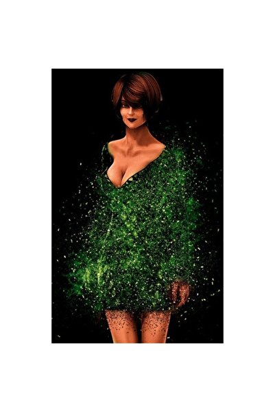 GRELYS PRINT Tablou Canvas, Greenish, 50 x 80 cm, Rama lemn, Multicolor