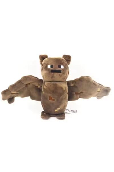 VeliumCraft Plush Toy Bat, Minecraft 18 cm, fluffy, for children, brown