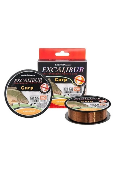 EnergoTeam Excalibur Carp Cameleon Monofilament Line, 300 Meters, 0.20 mm, for Carp Fishing