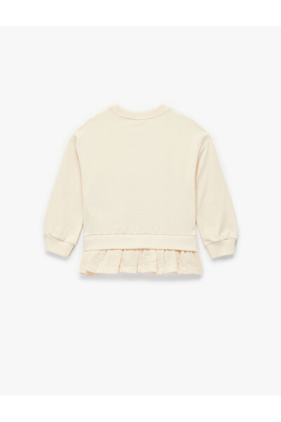 Koton Bavlněná mikina s dlouhým rukávem a květinovým vzorem