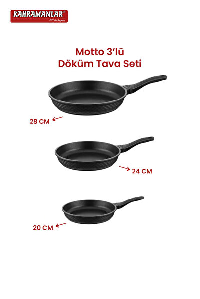 Kahramanlar Motto 3-Piece Pan Set