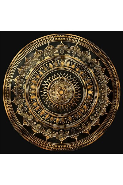 GRELYS PRINT Tablou Canvas Mandala regala gold, zen, yin yang, pentru dormito...