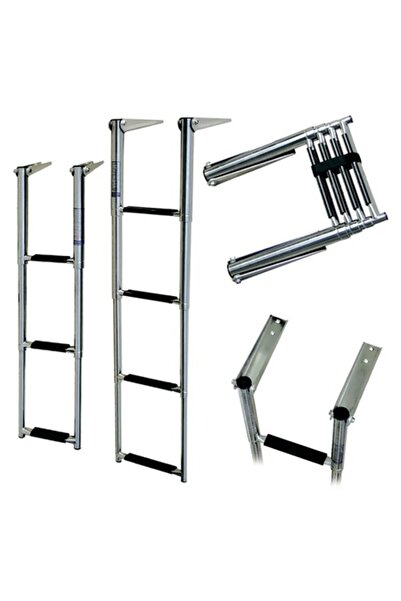 GFN Scară telescopică Spirit, 3 trepte, lățime 30 cm, oțel inoxidabil, trepte...