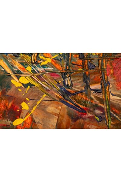 GRELYS PRINT Pictură pe pânză, Abstract 109, 80 x 50 cm, Ramă din lemn, Multi...