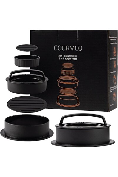 Gourmeo Set de presă pentru burgeri 3 în 1, Gourmeo, antiaderentă, diverse di...