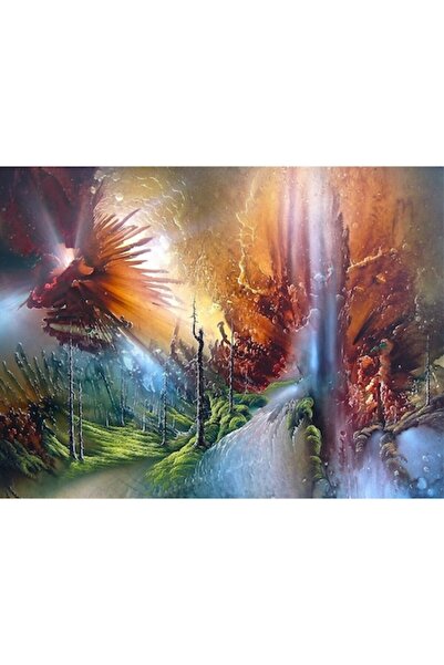 GRELYS PRINT Pictură pe pânză, Fantezie, Abstract, 80 x 60 cm, Ramă din lemn,...