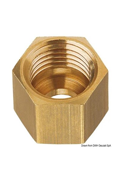 TNG Outdoor Brass Nut for Copper Tubes, Diameter 8 mm, Thread M14 x 1.5, Blister 3 Pieces