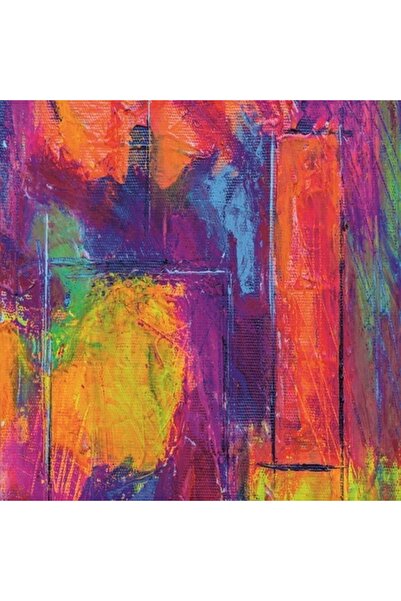 GRELYS PRINT Tablou Canvas, Abstract 62, 70 x 70 cm, Rama lemn, Multicolor