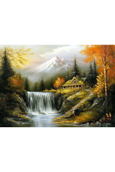 VeliumCraft Tablou Canvas Cabana ideala 32, 70 x 50 cm, natura, peisaj, stil ...