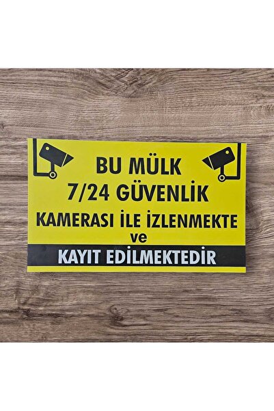 tnt art&desing Güvenlik Kamerası Uyarı Levhası (İşyeri, Bina, Fabrika, Yazlık için)