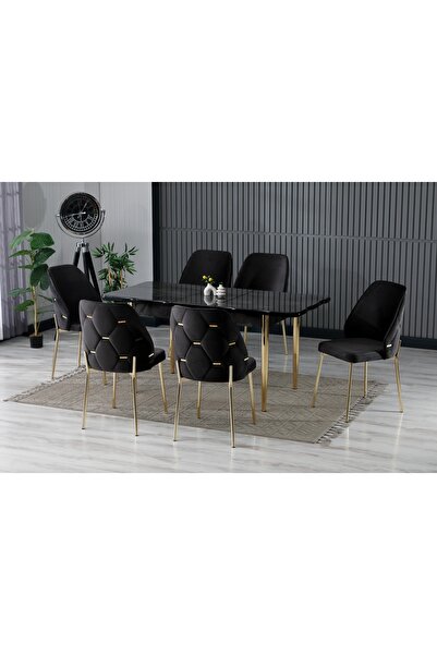 SHOOVVEL FİER 6 KİŞİLİK YEMEK MASASI TAKIMI