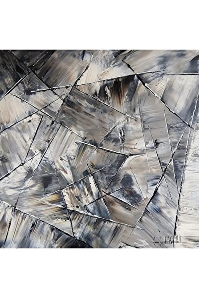 GRELYS PRINT Tablou Canvas, Abstract 223, 70 x 70 cm, Rama lemn, Multicolor