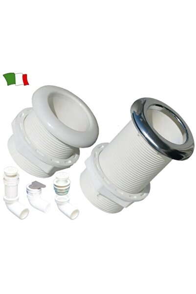 GFN Scurgere din plastic cu capăt cromat, diametru capac 50 mm, lungime 72 mm