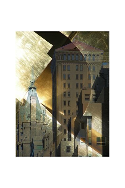 GRELYS PRINT Pictură pe pânză, Arhitectură, Abstract, 60x80 cm, Ramă din lemn...