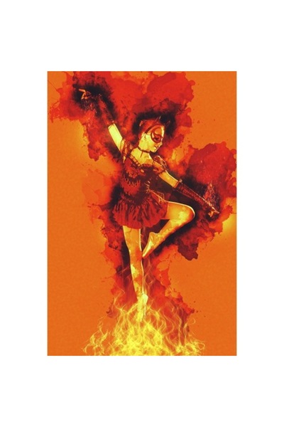 GRELYS PRINT Tablou Canvas, Orange balet, 60 x 90 cm, Rama lemn, Multicolor