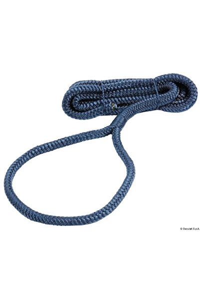 OSCULATI High-Strength Polyester Line, 12 mm Diameter, White, Double Braid, Hand-Spliced Eye