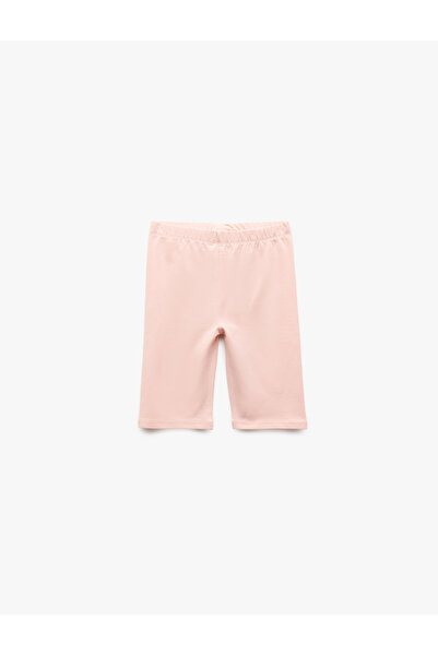 Koton Cotton Elastic Waist 2-Piece Basic Short Leggings Set