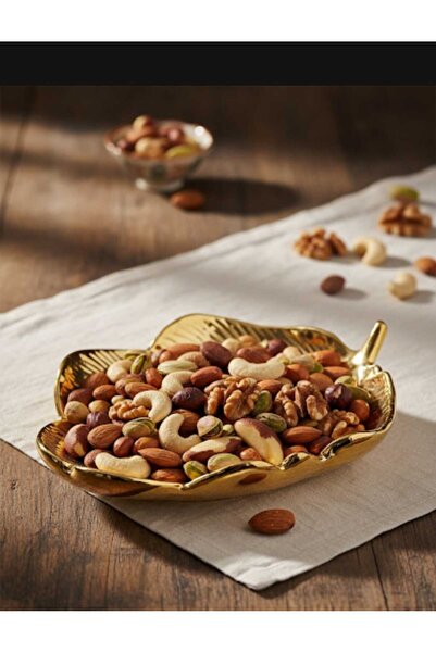 GIFT 6 قطع صحن ذهبي بشكل ورق شجر