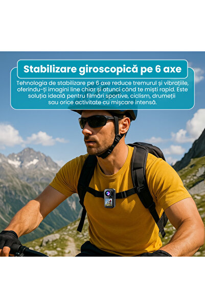 FAMIFY Ultra HD 5K Sports Camera, Magnetic, Dual Screen, Wide Angle, WiFi Control, 128GB, Waterproof, Black