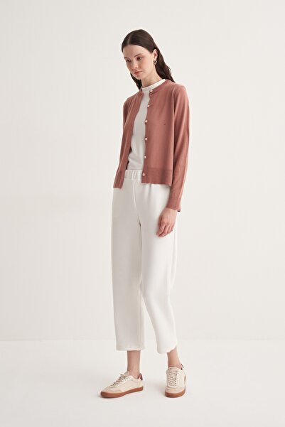 EBU Prive Kadın Scuba Havuç Pantolon Ekru