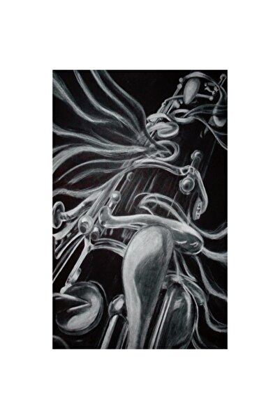 GRELYS PRINT Tablou Canvas, Sunet de clarinet, 50 x 80 cm, Rama lemn, Multicolor