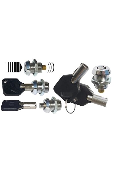 GFN Safety Button Lock, Chrome-Plated Brass, Detachable Key, 12M Thread, 2-8 mm, 21.27 mm