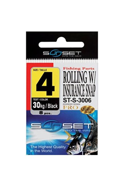 OEM Sunset ST-S Rolling Insurance Snap Swivel Clips, size 8, 10 pcs